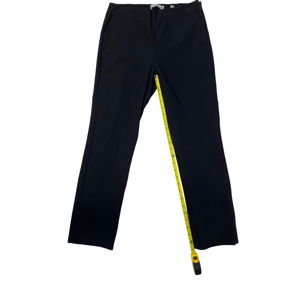 Vince Black Knit Pull On Straight Leg Pants Women Size Large Stretch Minimalist - Picture 10 of 12